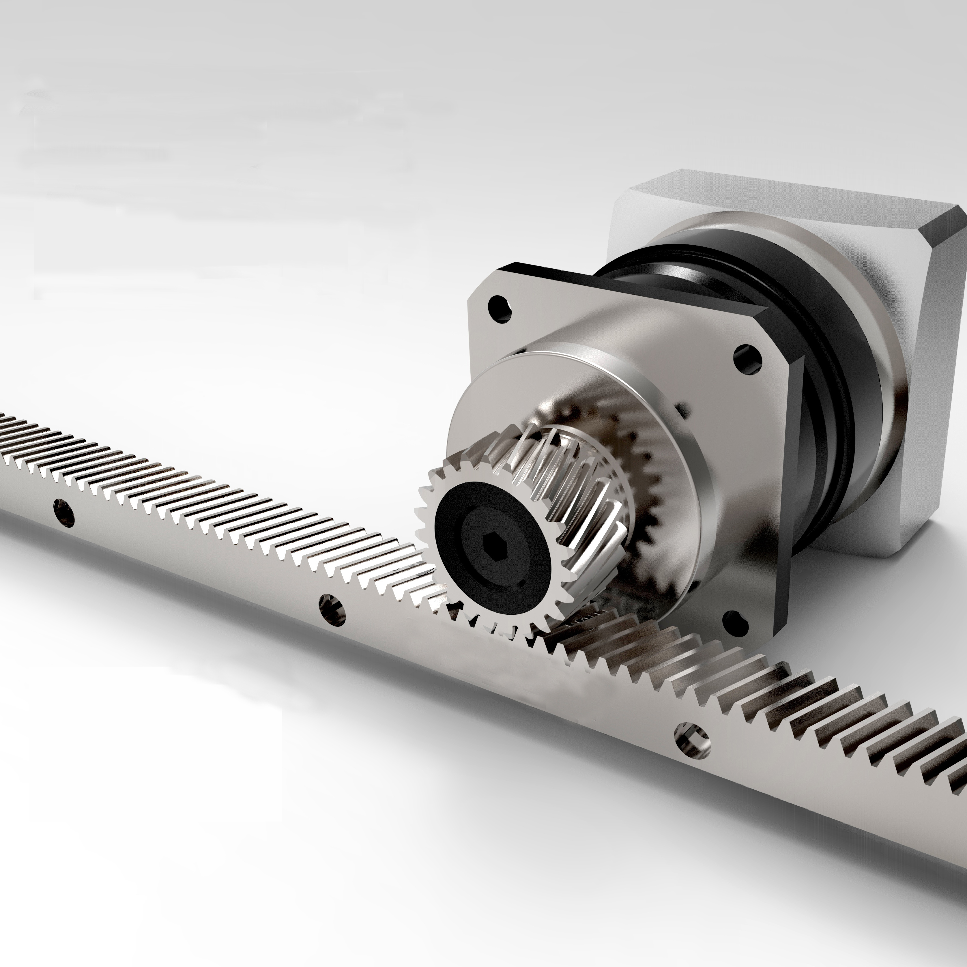 Servo motor controlled guide rail guidance