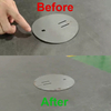 Comparison of workpiece before and after leveling