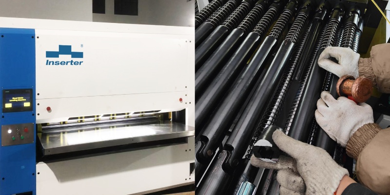 Pull-out cleaning roller leveling machine