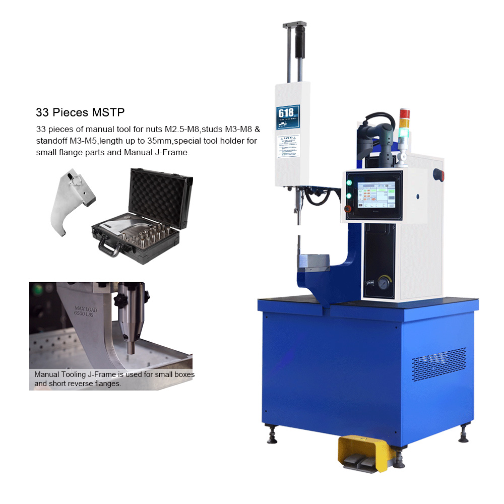 618MSP 10" Touch Screen Intelligent Automatic Set Pressure And Fast Programming Fastener Insertion Machine Patent 